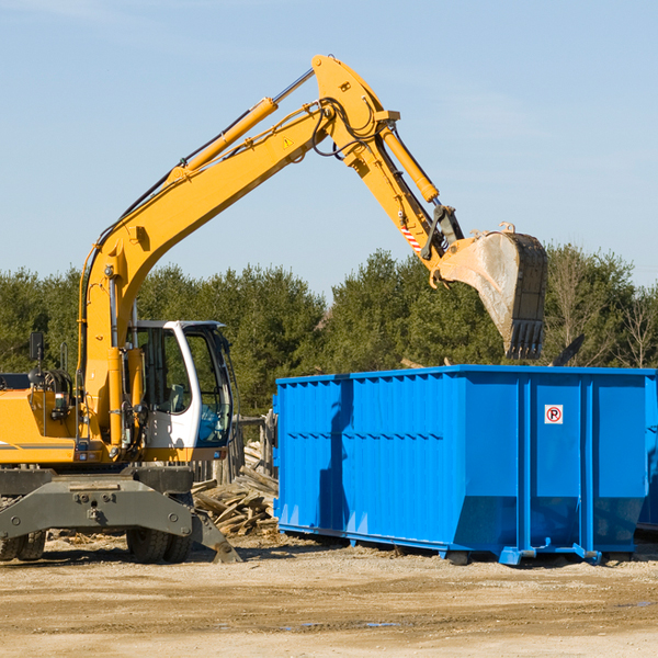 what size residential dumpster rentals are available in Burbank